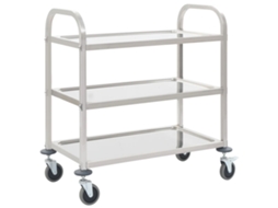 Vidaxl Carrinho De Cozinha De 3 Níveis 96,5x55x90 Cm Aço Inoxidável