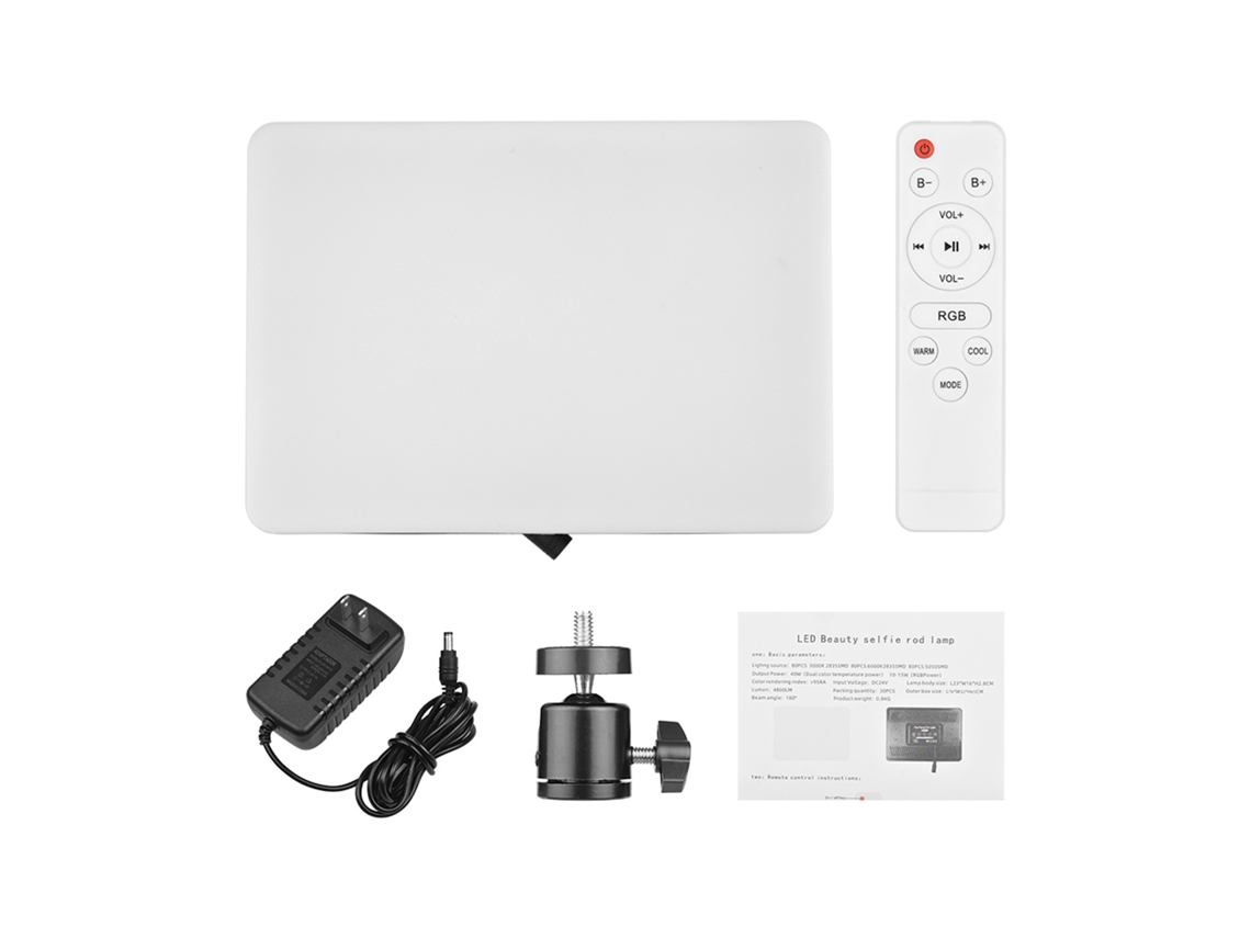 Painel de LED para vídeo e fotografia, luz de LED portátil, painel iluminador de LED