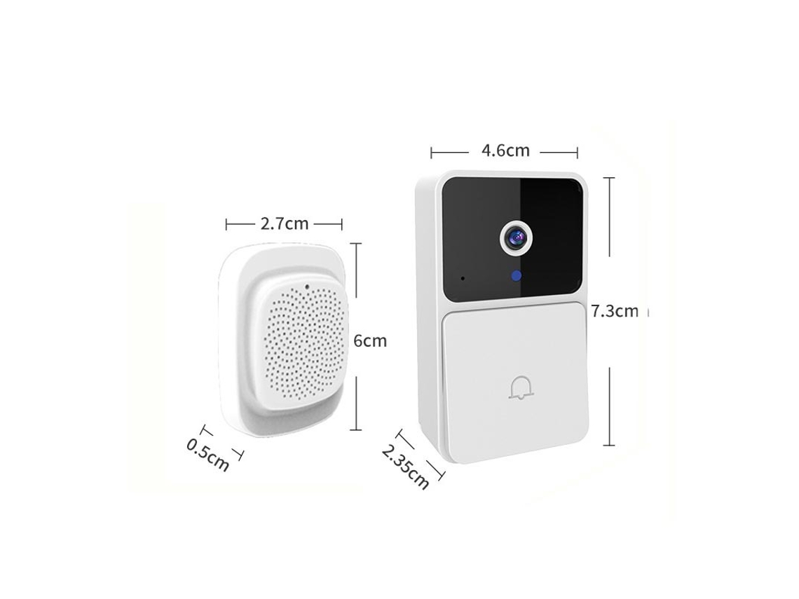 Campainha de Vídeo Inteligente Sem Furos com Detecção Humana, Áudio Bidirecional e Câmera Segurança GOKOCO