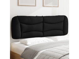 Vidaxl Almofadão De Cabeceira Hvar 160 Cm Tecido Preto