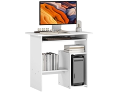 Mesa de Computador, Aglomerado, Metal, 80x45x75 cm, Branco
