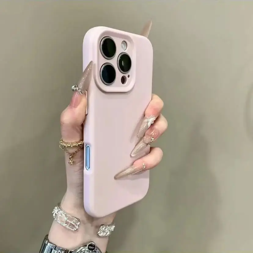 Capa De Celular Em Tpu De Silicone Macio Fosco (rosa Para Iphone 14 Plus)