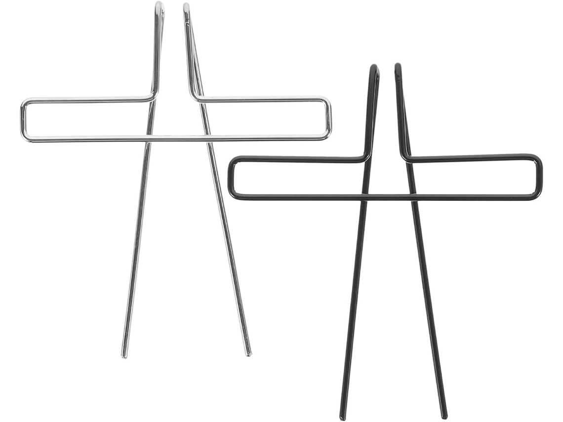 2 alfinetes metálicos em formato de gato, material metálico durável, pacote com 2 unidades, ideais para fixar livros e cadernos.
