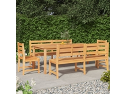 Vidaxl 5 Pcs Conjunto De Jantar P/ Jardim Madeira De Teca Maciça