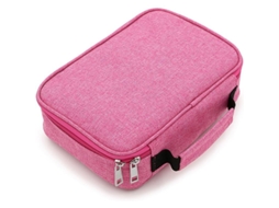 2026 estuche de Lápices Con Cremallera de Alta Capacidad Estuche Multifuncional de Papelería (rosa)