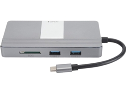Adaptador Hub Usb-c 8 Em 1, Interface Multimídia Tipo C Para 4k Hd
