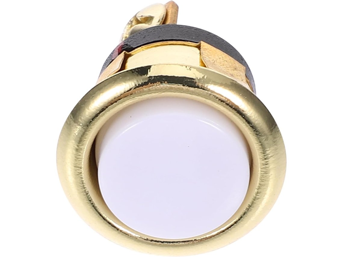 Botão vintage Abaodam Campainha com luz LED, elo metálico com elegante acabamento dourado, 16 mm de diâmetro.