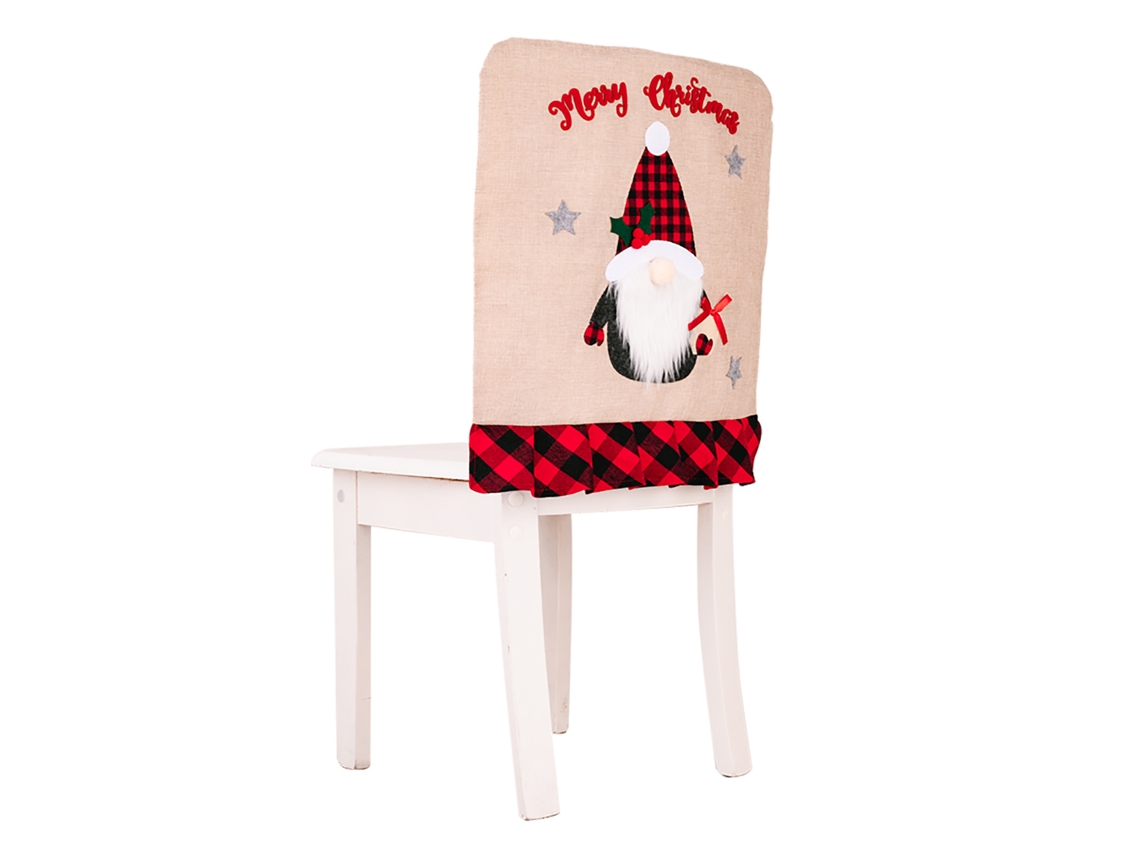Laxiscreed Chapeu De Natal Xadrez Com Bordado Vermelho E Preto Para Decoração Festiva