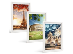 Conjunto De Pinturas Monumentos Europeus Espelharte (3 Peças 40x60 Cm)