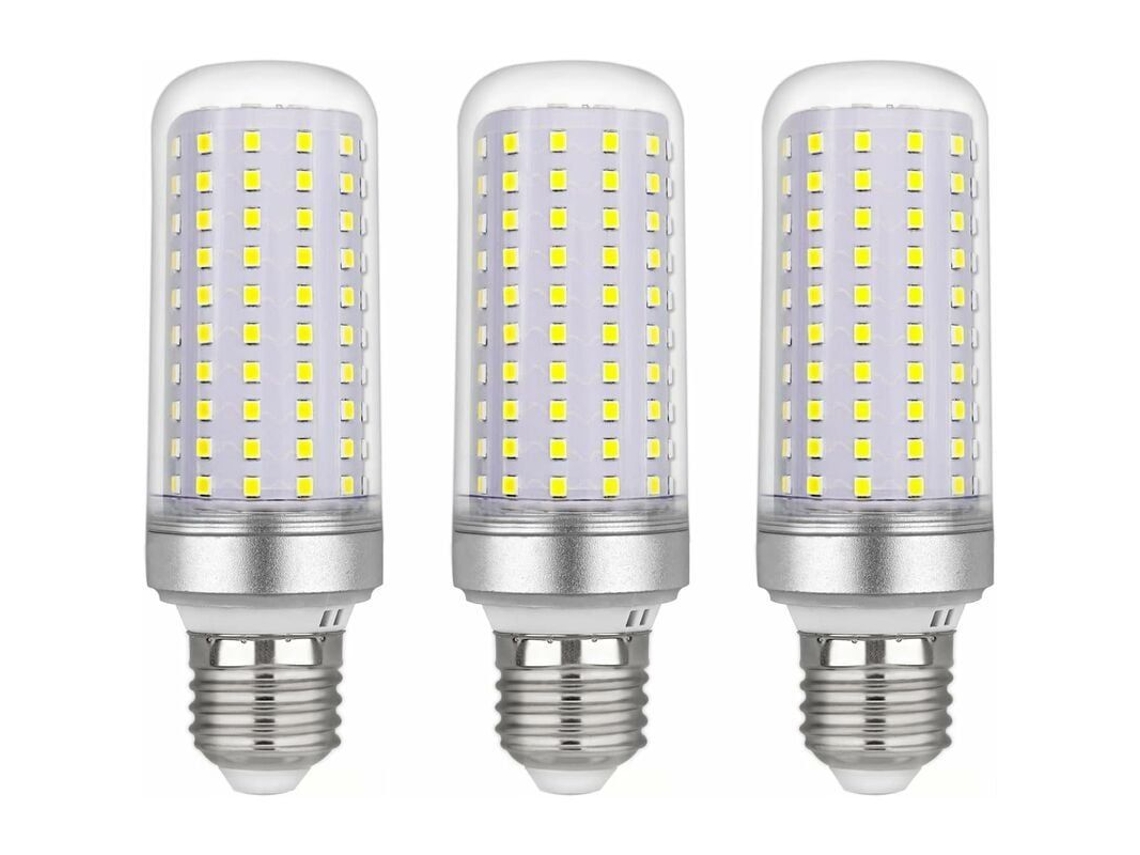 3 lâmpadas LED Nova Line, milho, 30W, 6000K, branco frio, 2500lm, base E27 | S/MARCA