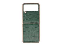 Funda Protectora de Cuero para Galaxy Z Flip4 Resistente a Arañazos Verde | S/MARCA