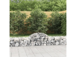 Vidaxl Cestos Gabião Arqueados 6 Pcs 200x50x40/60 Cm Ferro Galvanizado