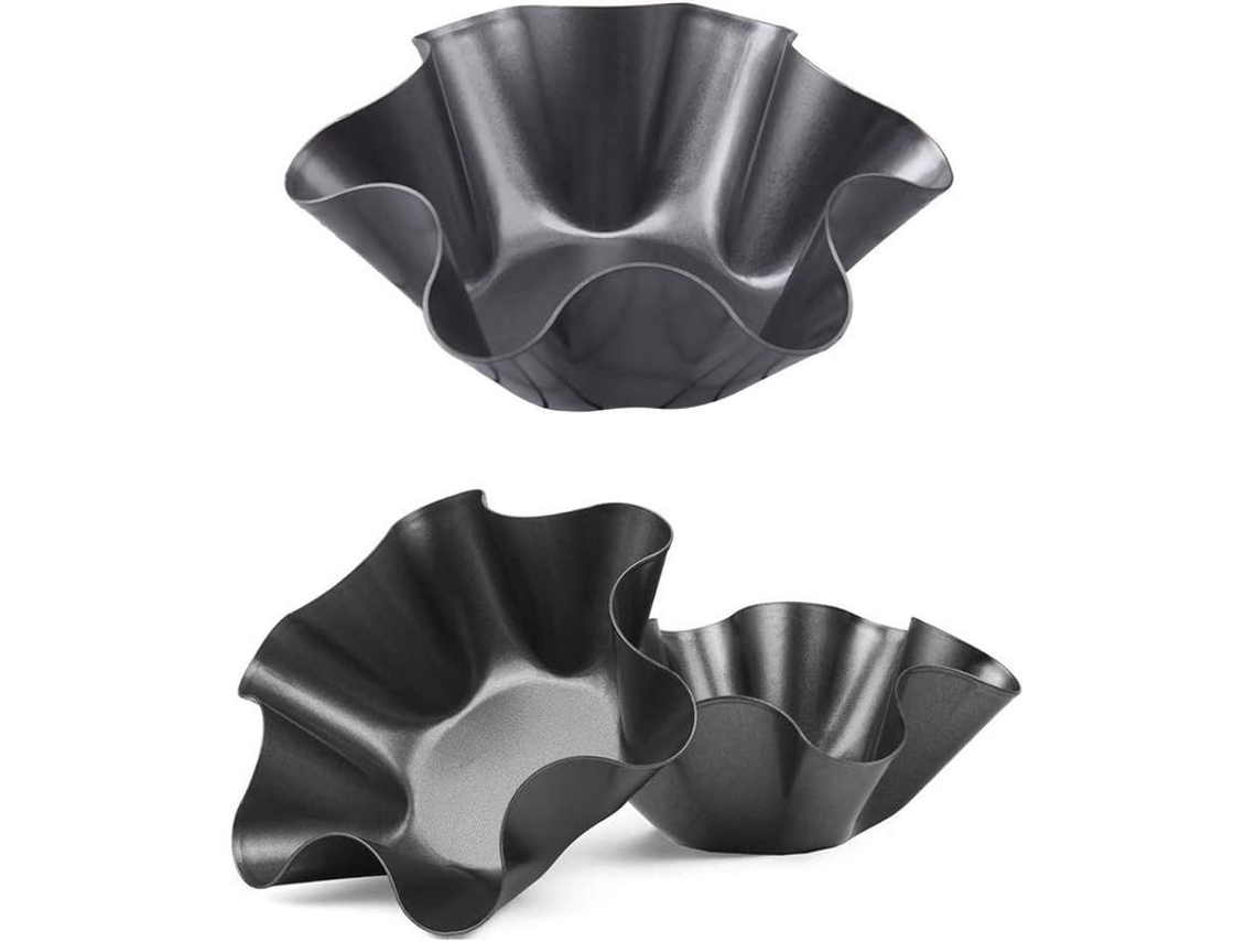 Moldes De Carbono Antiaderentes Para Fazer Tostadas Taco Bowl Salada 6 Polegadas Cozinha Preto
