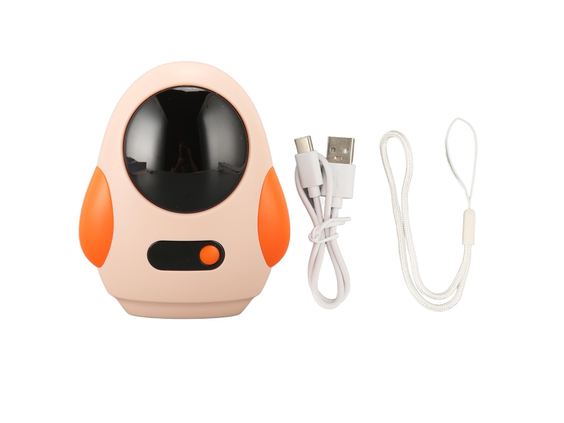 Aquecedor de Mãos Recarregável 5000mAh, Pinguim, 3 Níveis, Rosa