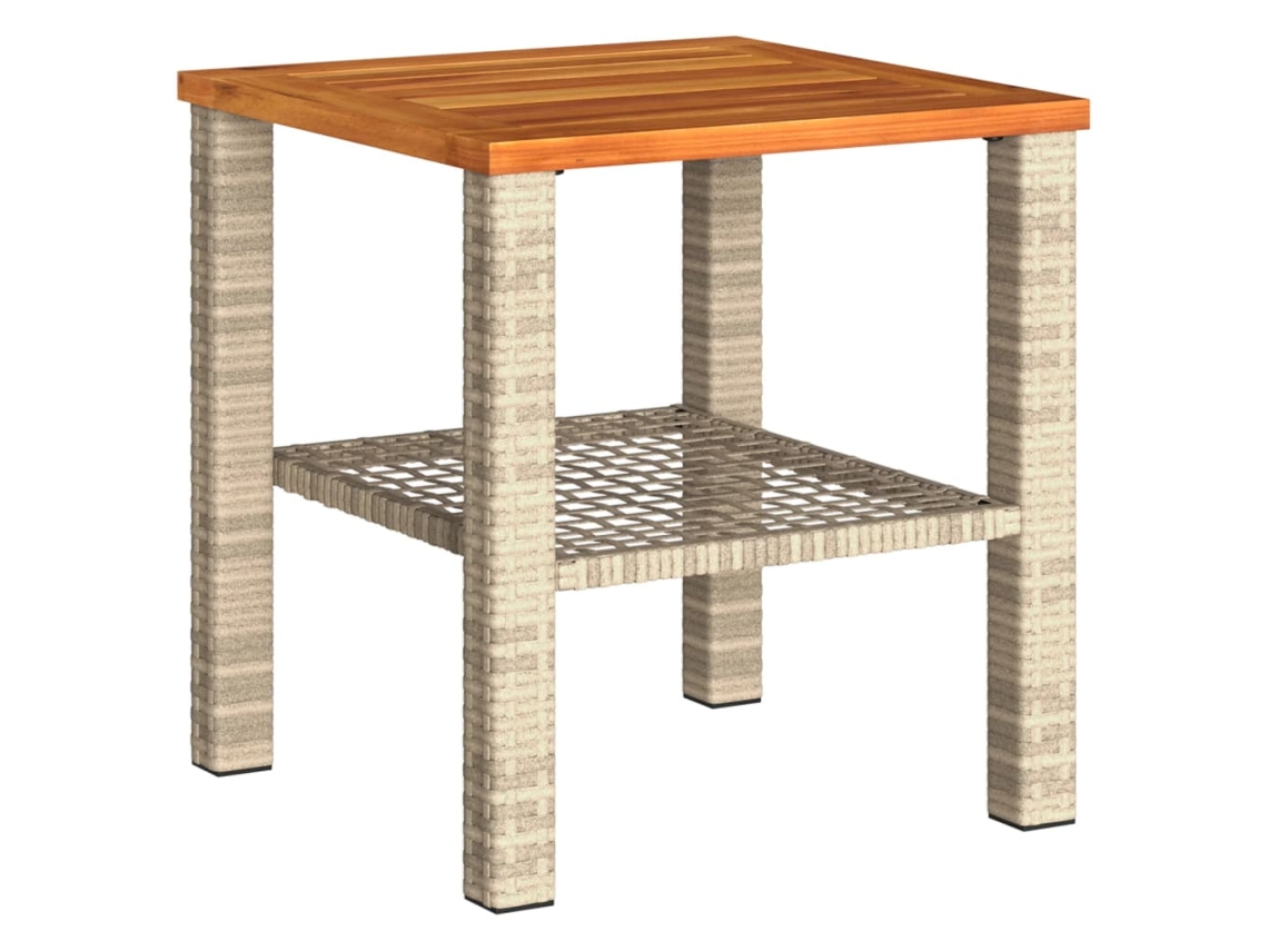 Garden Table, Garden Tables Vidaxl Bege Rattan / Vime (40 X 40 X 42 Cm)