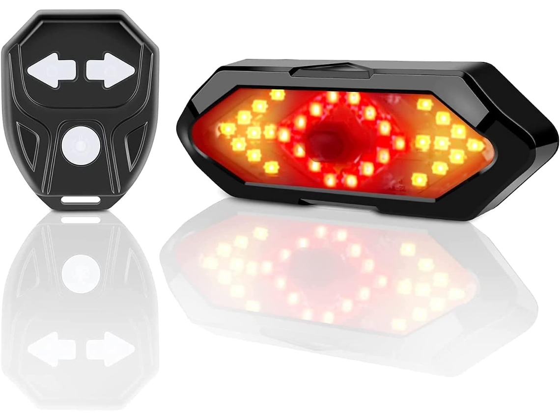 Indicadores De Direção E Luzes Traseiras Para Bicicletas Com Efeitos Sonoros, Controle Remoto Sem Fio, 5 Modos De Luz Diferentes,