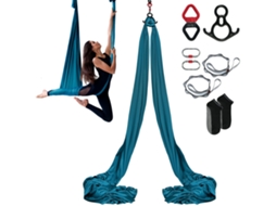 VEVOR Aerial Silk & Yoga Swing 8 7 Jardas Kit de Rede Aérea para Ioga com Tecido de Nylon 100Gsm Hardware de Equipamento Completo
