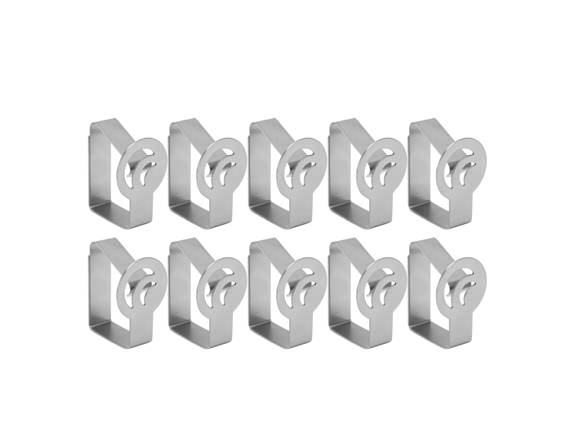 10 Pinças De Aço Inoxidável Para Toalha De Mesa, Estilo De Folha Prateada, Pequenas E Portáteis, Para Festas Familiares, Cafeterias, Piqueniques.