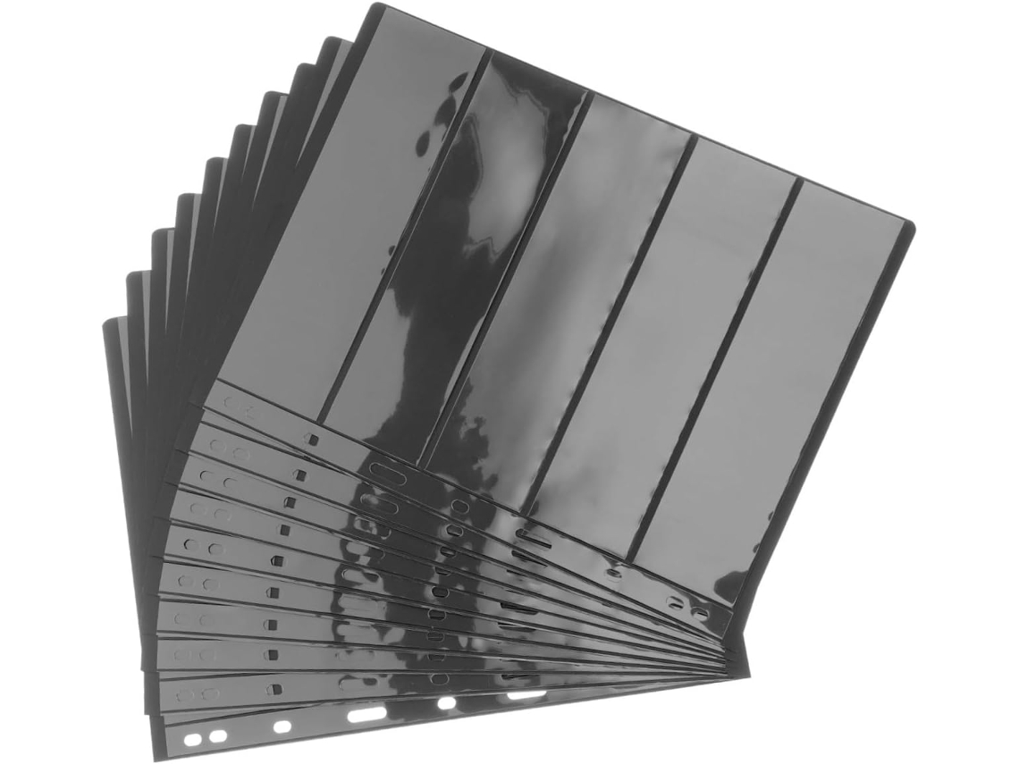 Holibanna 10 Peças Álbum De Timbres Classe Transparente Para Cartes Fotos E Organizador Feuilles Perforées