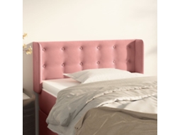 Vidaxl Cabeceira De Cama C/ Abas Veludo 83x16x78/88 Cm Rosa