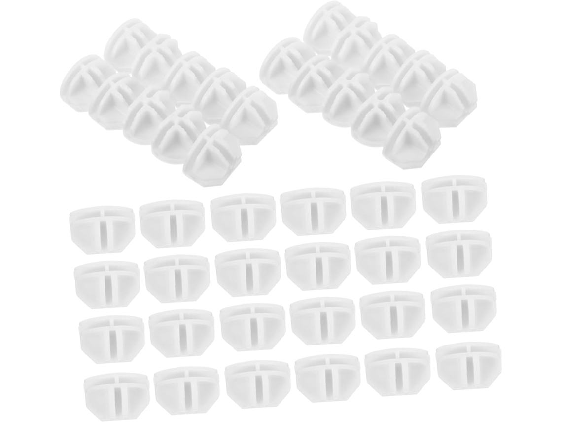 Conjunto De 50 Conectores Plástico Branco Em Formato Cubo Unidades Armazenamento Modulares