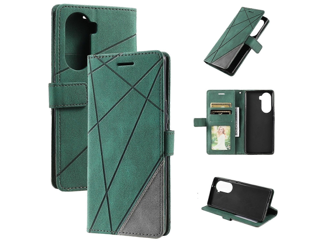 Capa De Couro Com Emendas Para Honor 60 Skin Feel