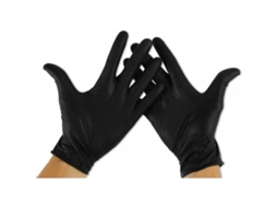 Luvas De Nitrilo Pretas X*, 100 Luvas Descartáveis​​ De Pvc