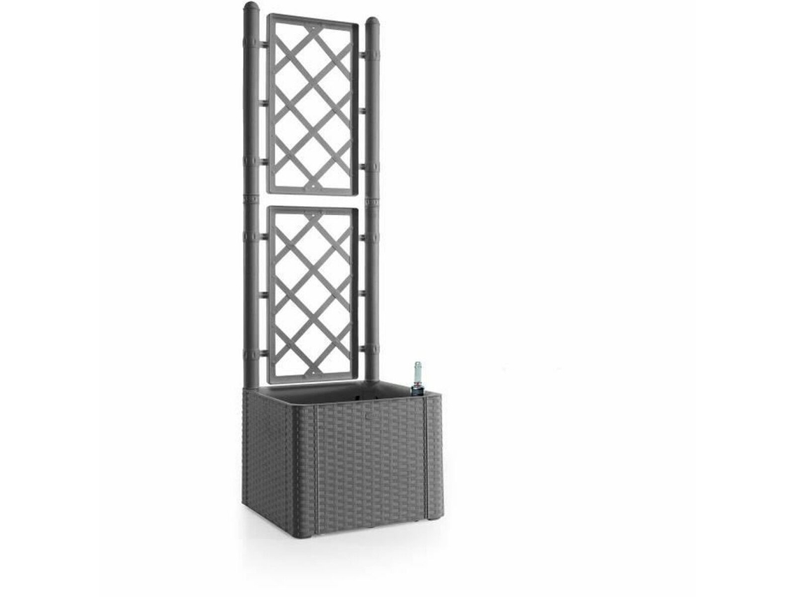 Plantador Deluxe 43 x 43 x 142 cm Cinzento