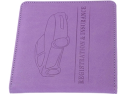 Porta-cartões De Carro Em Couro Pu Roxo, Organizador Para Documentos De Registro E Seguro Do Veículo.