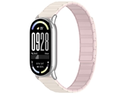Bracelete Para Xiaomi Smart Band 10/9/8 - Silicone Magnético - Formato De I Rosa Oxford Starlight