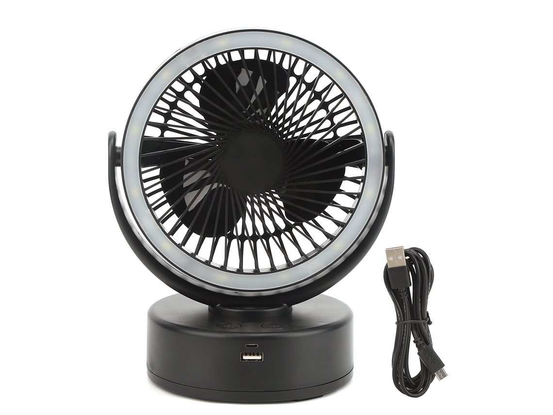 Ventilador Lâmpada Power Bank 3 em 1 Multifuncional Camping Usb