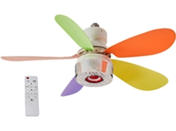 Ventilador De Teto Inteligente Com Luz Led, Controle Remoto,