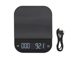 Balanza de Cocina 0.1g a 6.6lb Con Pantalla Led, Control Táctil, Función Tare Y Cronómetro Automático para Café Y Cocina Familiar