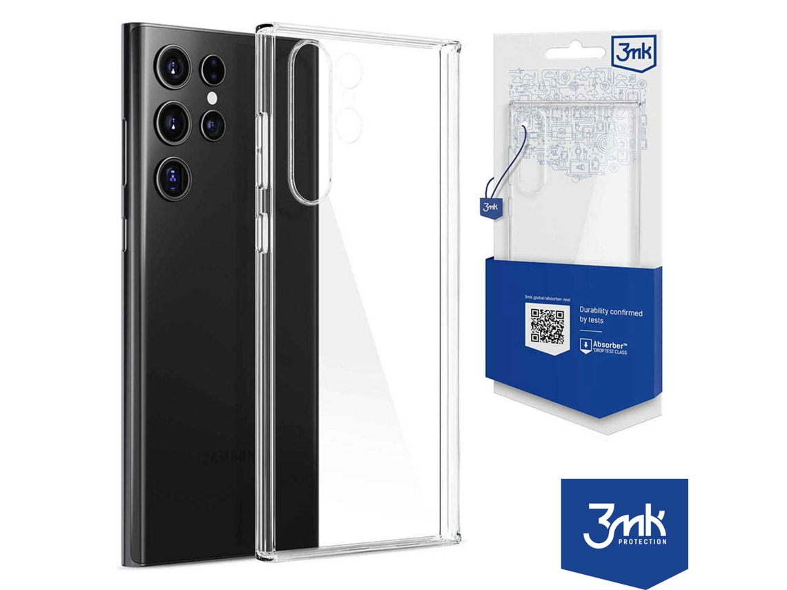 Capa para Samsung Galaxy 1/S23 Ultra 3MK Silicone Transparente