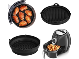 Formas De Silicone Para Fritadeira A Ar, 2 Peças, Acessórios, Cesta, Bandeja Coletora De Gotejamento Reutilizável, Livre De Bpa, Dobrável