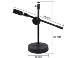 Suporte Suspenso Ajustável para Telefone com Clip e Gimbals 360° para Mesa Gravacao S/MARCA