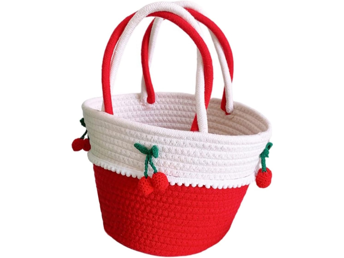 Bolsa De Praia Portátil De Verão, Feita À Mão Em Algodão E Palha Natural.