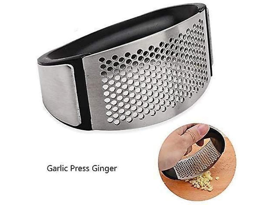 Aperta Alho Jasvic Em Aço Inox 304 Com Design Ergonômico, Fácil De Usar E Limpar - Ideal Para Cozinha