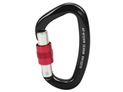 Mosquetão Antiderrapante para Escalada e Camping Preto