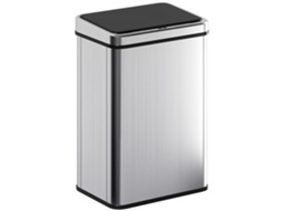 Sensor de Lixeira 40l Aço Inoxidável com Tampa Soft close,automática,sensor de Movimento,35,5x26x55cm,prata BTFORUS