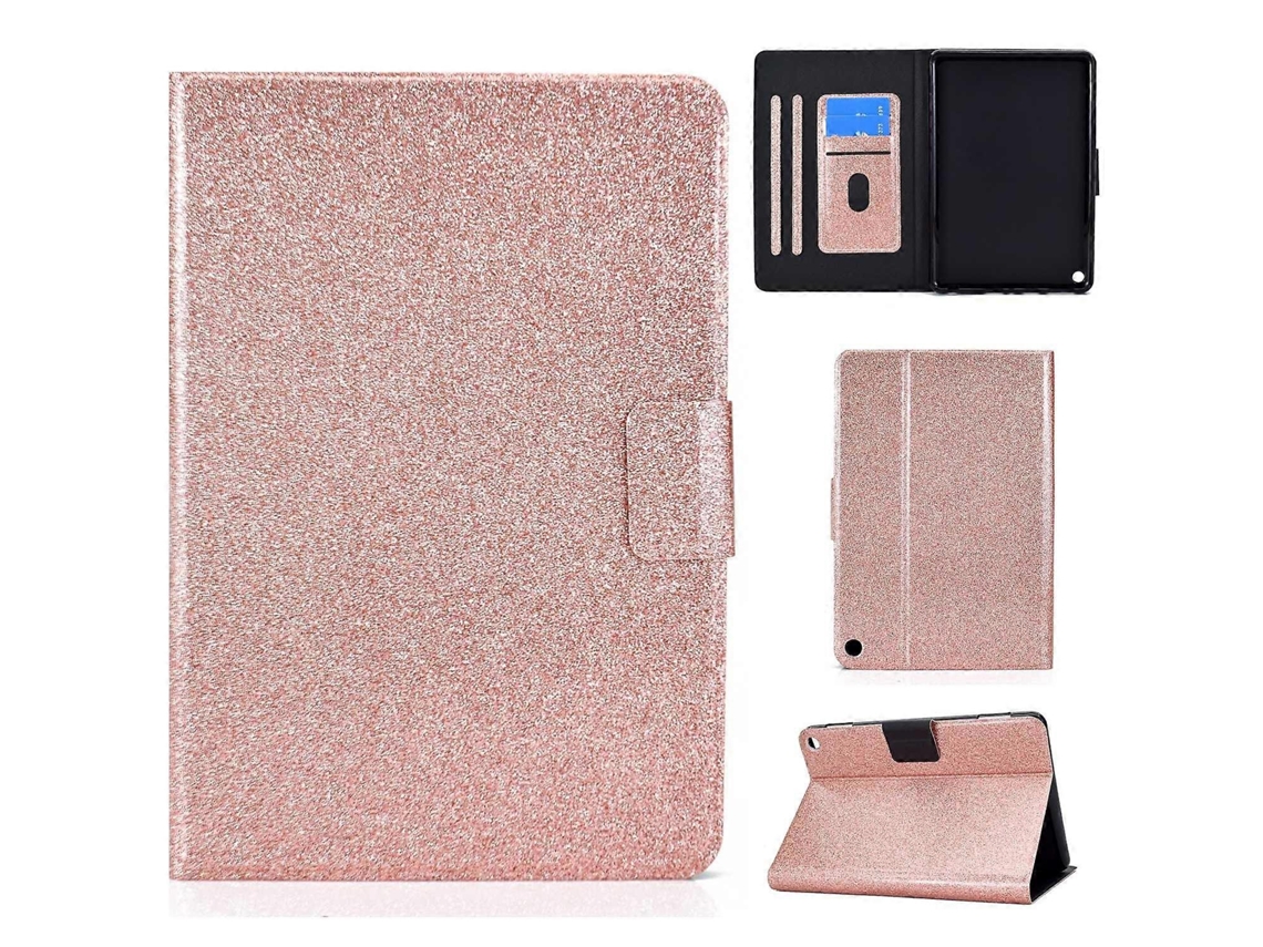 Capa de couro inteligente com glitter em pó Webake para tablet Amazon Fire Max 11 (2023)
