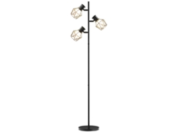 Candeeiro de Pé 3 Luzes 41x28x169 Cm (preto, E27)