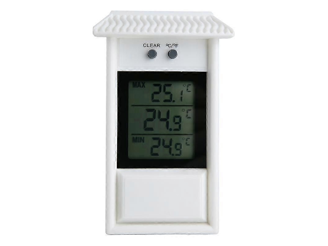 Termômetro de Jardim Branco, para Ambientes Internos e Externos, Geladeira, Termômetr o Digital Estufa, GOKOCO