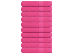 Vidaxl Toalhas De Sauna Frogn 10 Pcs 80x200 Cm 360 G/m² Rosa