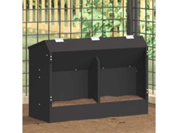 Vidaxl Comedouro Para Coelhos Preto 64,5 X 25,5 X 45,5 Cm 6 Kg