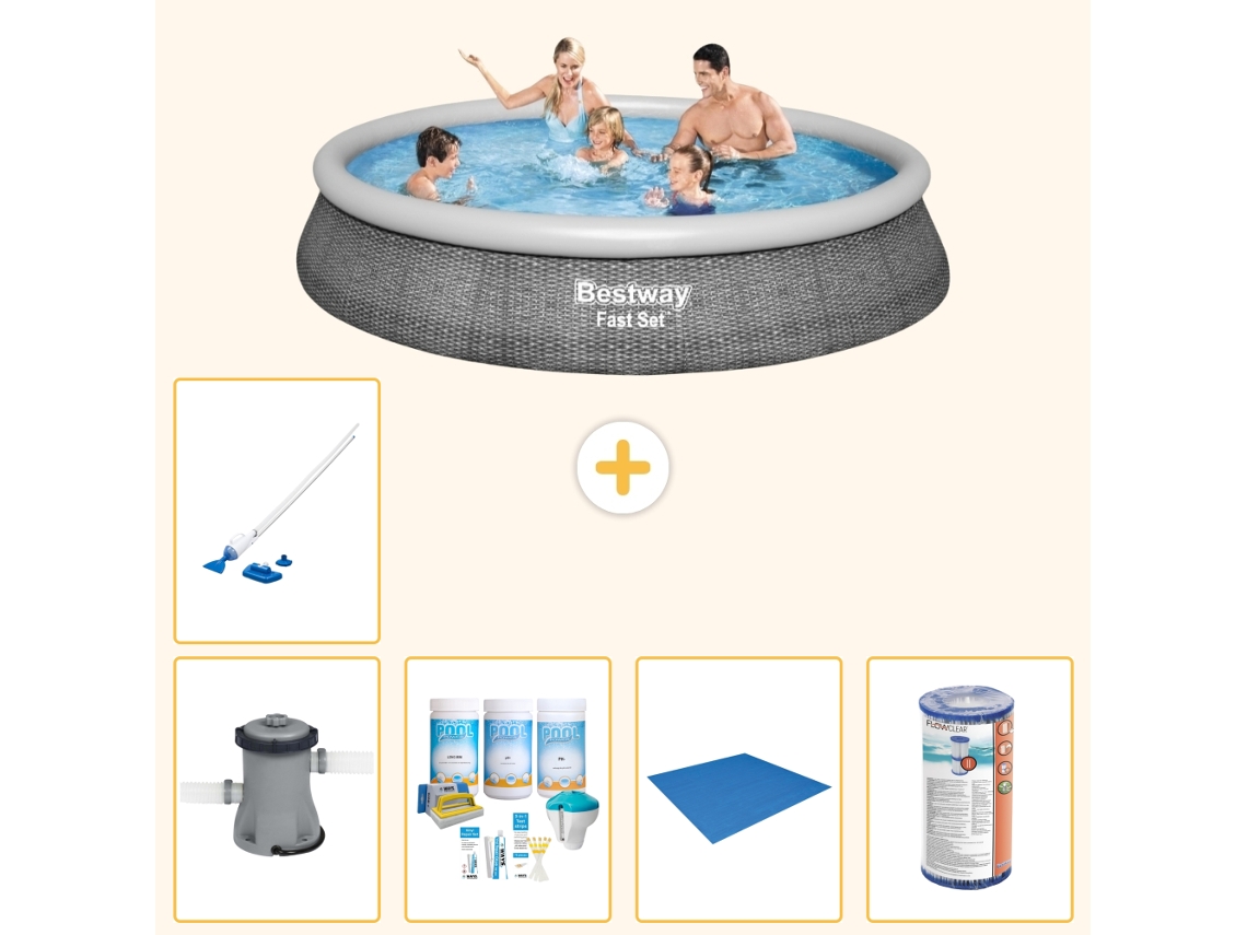 Bestway Piscina Bestway Fast Set Redonda - 396x84 Cm - 6-peças S21448