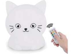 Rebe luz Noturna Portátil para Niños, Lâmpada de Silicone Noturna com Controle Remoto e Modos de Trabalho
