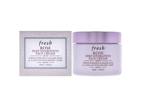 Creme facial de hidratação profunda Rose da FRESH para mulheres - creme de 1,6 oz