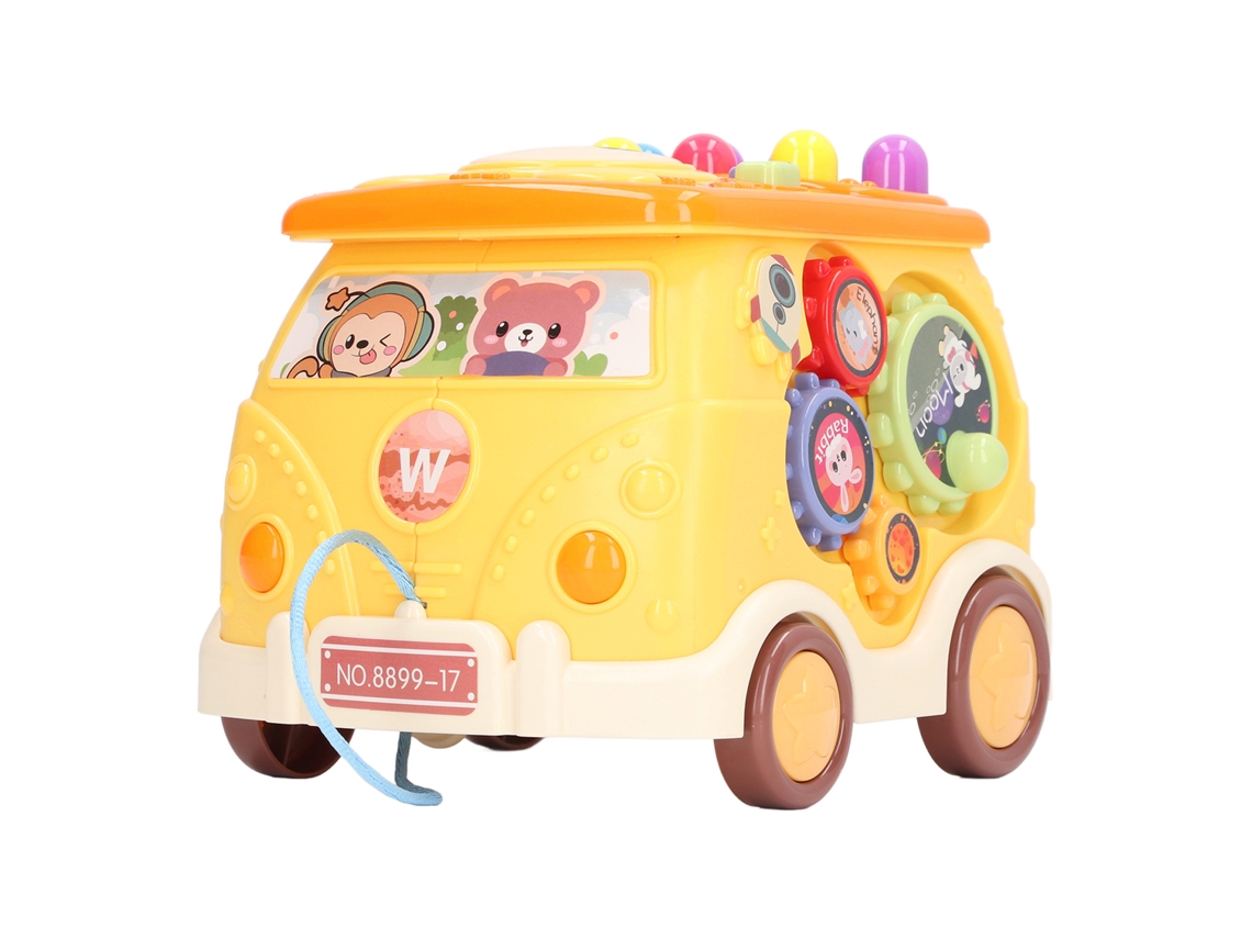 Primerox brinquedo Ônibus Bater o Toupeira Musical Educativo Luz Interativa Aprendizagem Bebê