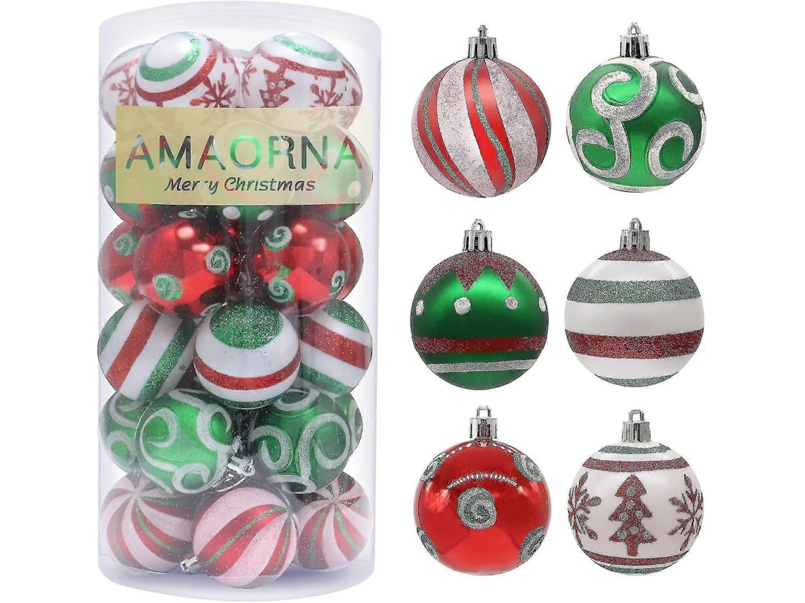30 Bolas De Natal Inquebráveis ​​para Decorar Sua Árvore De Natal. Olysi Shop
